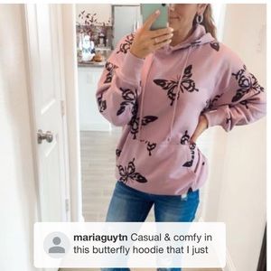Hooded Sweatshirt Wild Fable NWT butterflies